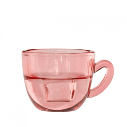 Kerzenleuchter Kaffee Glas rosa 8 cm