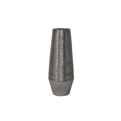 Keramik-Vase Silber schmal ca. 12 × 12 × 30,5 cm