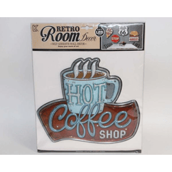 LED- Schild aus Kunststoff Coffee 26 x 30 cm 8 LEDs