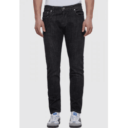 moderne 2Y Premium Herren Jeans Skinny Fit Stretch mit Baumwolle Schwarz
