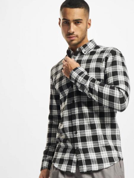 modernes Denim Project Herren Polo-Shirt mit Baumwolle Schwarz/Wei&szlig;