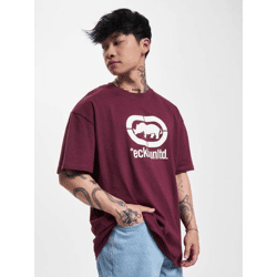 modernes Ecko Unltd. Herren T-Shirt Oversize 180 g/m² mit Baumwolle Bordeaux-Rot