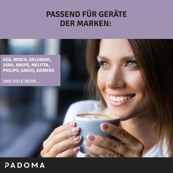 PADOMA Reinigungstabletten 10x1,6 g Kaffeemaschine Kaffeevollautomat Kaffeefettlöser Bosch Siemens Nivona universal