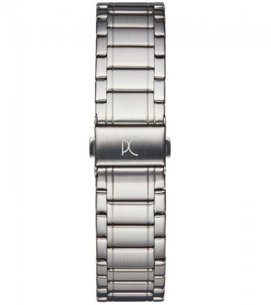 Pierre Cardin Herren zeitlose Armband-Uhr mit Faltschlie&szlig;e analoge Quarz-Uhr mit Edelstahl-Armband 3ATM 41mm CBV.1028 Silber
