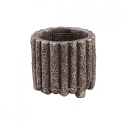 PTMD Blumentopf Morganne XS, flach, braun, 9 cm