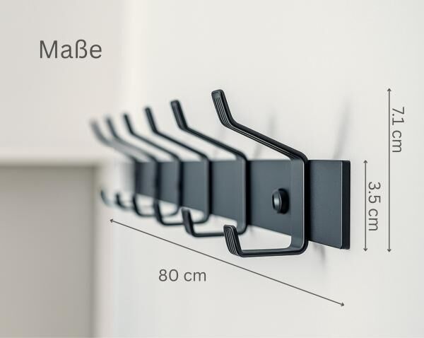Restposten Edelstahl-Wandgarderobe 80 cm – Neuware/A-Ware – Geschäftsaufgabe