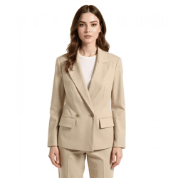 Stylish Women's Evening Blazer, Fall Blazer, Business Blazer, Cotton Blazer 969739 Khaki