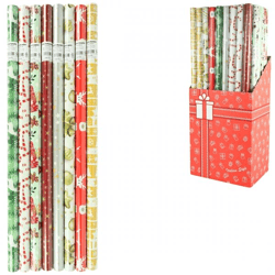 Weihnachtsgeschenkpapier 200 x 70 cm, 8 verschiedene Motive