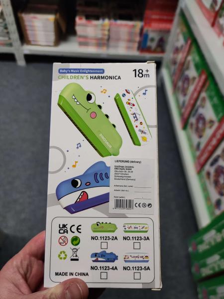 109x - Kinder-Mundharmonika im Dinosaurier-Design