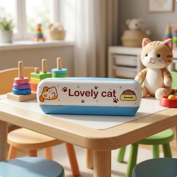120x - Kinder Mundharmonika mit Katzen-Design