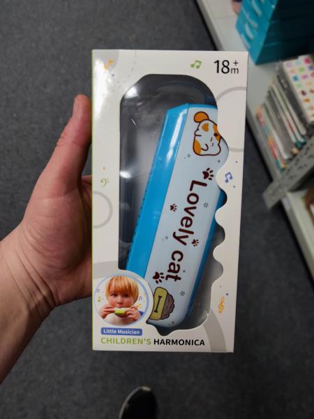 120x - Kinder Mundharmonika mit Katzen-Design
