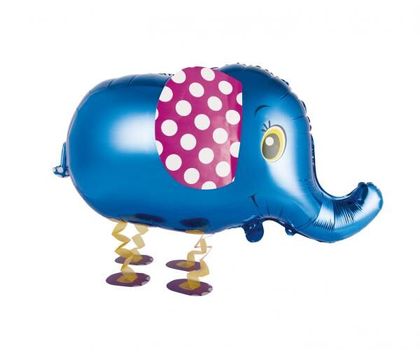 Airwalker-Ballon,"Elefant", blau - 82 cm