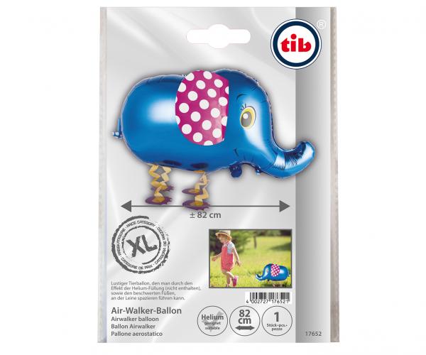 Airwalker-Ballon,"Elefant", blau - 82 cm
