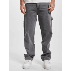 bequeme Karl Kani Herren Jeans Reißverschluss Taschen mit Baumwolle Grau
