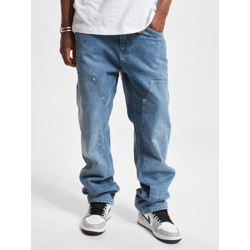 bequeme PEGADOR Herren Jeans Straight Fit mit Baumwolle Blau