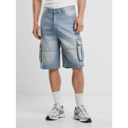 bequeme Urban Classics Herren Shorts Reißverschluss Taschen mit Baumwolle Blau