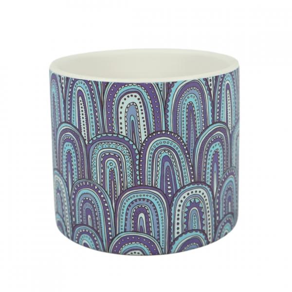 Blumentopf Blau Keramik 12 cm