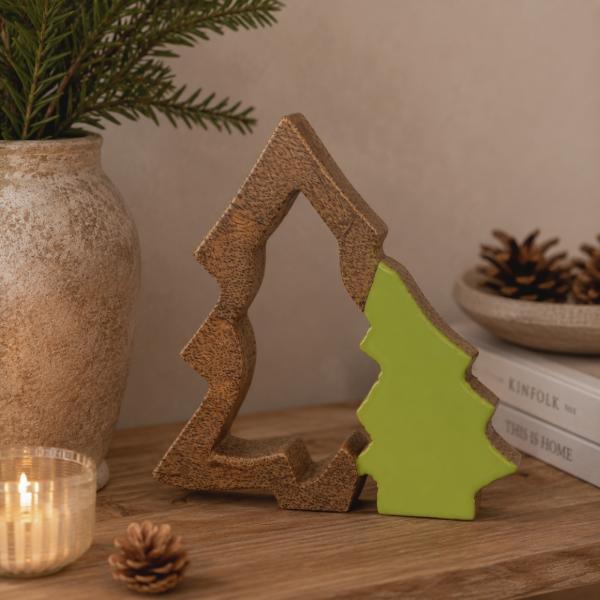 Boltze Figur „Tanne“ aus Mangoholz, 13 cm