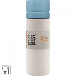 Circular & co Trinkflasche creme/blau 600 ml