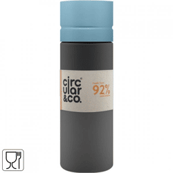 Circular & co Trinkflasche grau/blau 600 ml