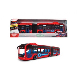 Dickie Toys - Volvo toy bus (red) - steerable city bus (40 cm)