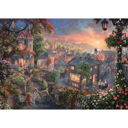Disney, Susi and Tramp - 1000 piece jigsaw puzzle (Thomas Kinkade)