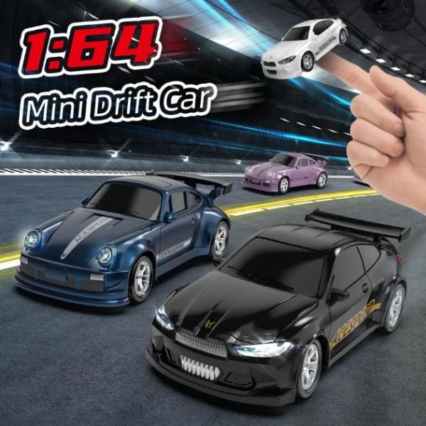 DriftRacer White Mini-Fernsteuerungs-Drift-Auto | RC-Drift-Auto – Rennfahrzeug für den Schreibtisch