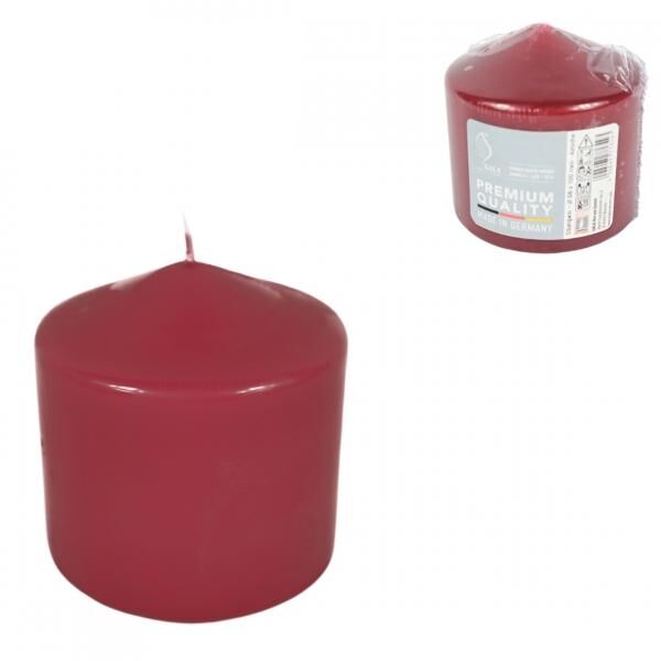 Gala Stumpenkerze weinrot 10 x 10 cm