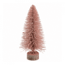 J-Line Weihnachtsbaum Glitter altrosa M 39 cm