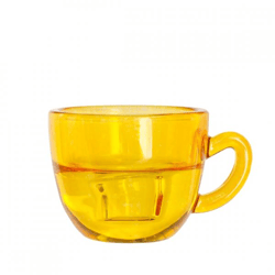 Kerzenleuchter Kaffee Glas Bernstein 8 cm