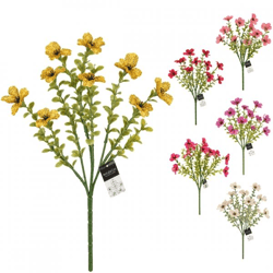 Kunstblumenstrauß, 35 cm, 6 Stück, gemischt
