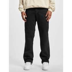 lässige DEF Herren Jeans Straight Fit Reißverschluss mit Baumwolle Schwarz