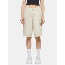leichte Urban Classics Damen Shorts Taschen mit Baumwolle Beige