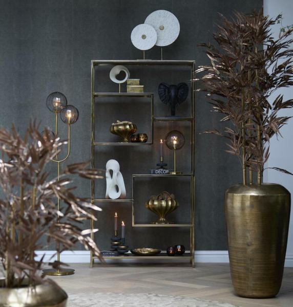 Light & Living Kunstpflanze Bambus metallisch dunkel bronze im Topf 120 cm