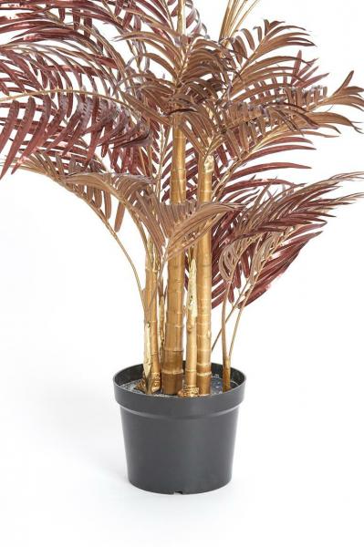 Light & Living Kunstpflanze Palm metallic burgundy im Topf 145 cm