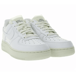 NIKE Air Force 1 LO PRM Unisex Sneaker Echtleder Turnschuhe mit Air-Dämpfung Low-Top Sneaker DN5463 100 Weiß