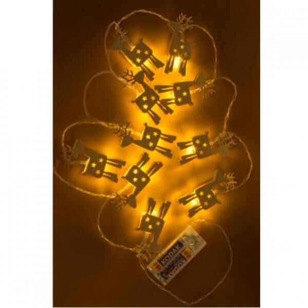 Out of the Blue LED-Lichterkette „Rentier“, batteriebetrieben, 184 cm