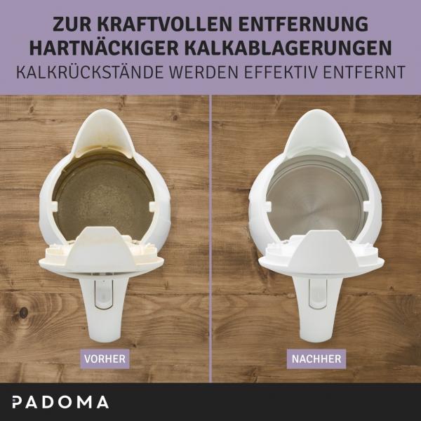 PADOMA Zitronensäure 1000 ml Flüssigentkalker für Kaffeemaschine Wasserkocher Geschirrspüler Armaturen Haushalt