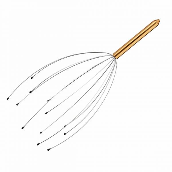 Relaxdays Kopfmassage-Spinne goldfarben 24,5 cm