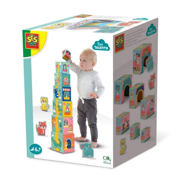 SES Stapelw&uuml;rfel mit Tierfiguren