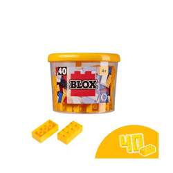 Simba 104118857 - Blox 40 yellow 8-piece building blocks in a tin (Androni)