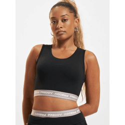 sportliches Freddy Damen T-Shirt Stretch mit Baumwolle Schwarz