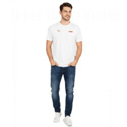 sportliches PUMA x F1 Formel 1 Motorsport Herren T-Shirt Baumwoll-Shirt F1 Klassiker 701228165 002 Weiß
