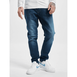 stylische DEF Herren Jeans Slim Fit Stretch Reißverschluss mit Baumwolle Blau