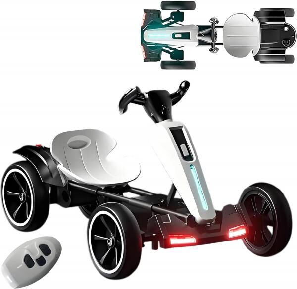 SuperKart Kids Elektrisches Klapp-Go-Kart | Batteriebetriebenes Aufsitzauto, elektrisches Spielzeugfahrzeug