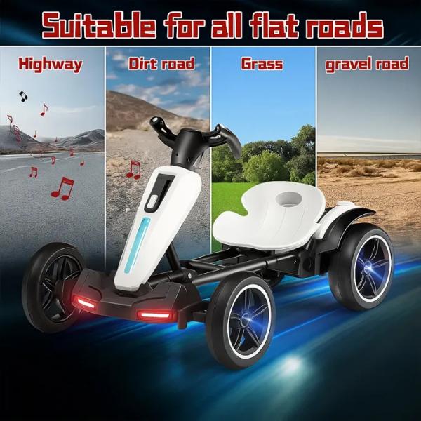 SuperKart Kids Elektrisches Klapp-Go-Kart | Batteriebetriebenes Aufsitzauto, elektrisches Spielzeugfahrzeug