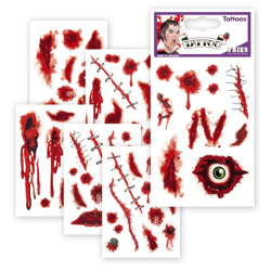 Tattoos Zombie-Narben, sort. Designs