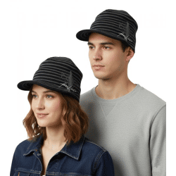 The Used Unisex Rockband Schirm-Mütze stylische Schirm-Beanie Freizeit-Mütze KC101864TUD Schwarz/Grau