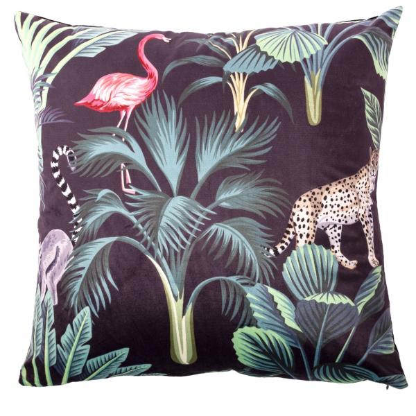 Tiseco Kissen „Ambiance Forest“ schwarz 45 x 45 cm