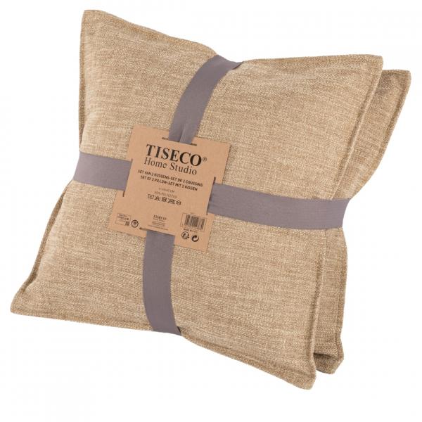 Tiseco Kissen Astoria Kamel 45 x 45 cm Satz von 2